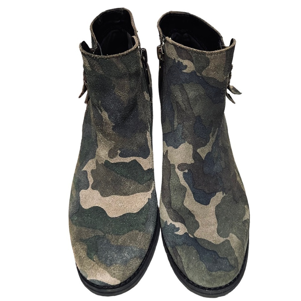BLONDO Waterproof Camo Booties Leather Olive Army agree Women’s Sz 7.5 - Picture 3 of 10